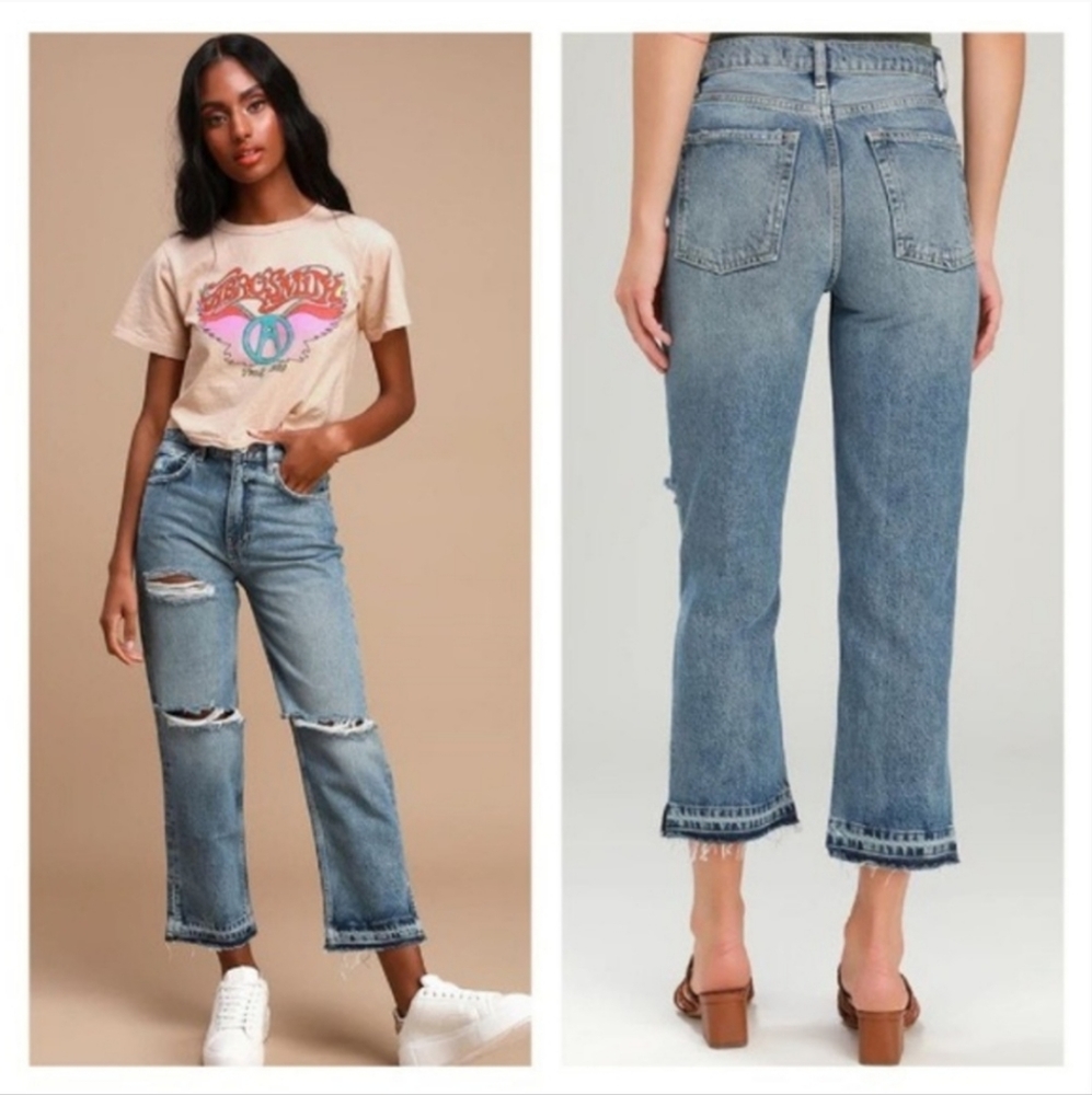 We The Free Lita cropped straight leg jeans size 26 - Picture 4 of 4